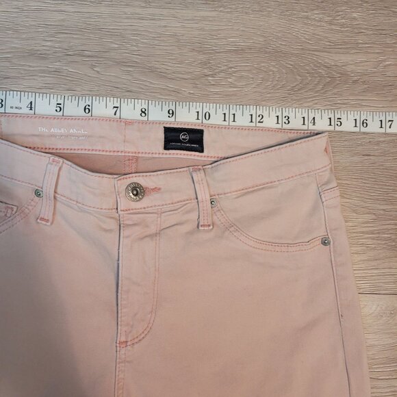 Adriano Goldschmied Jeans 28 R Abbey Ankle Skinny Mid Rise Pink Stretch Denim - Picture 7 of 12